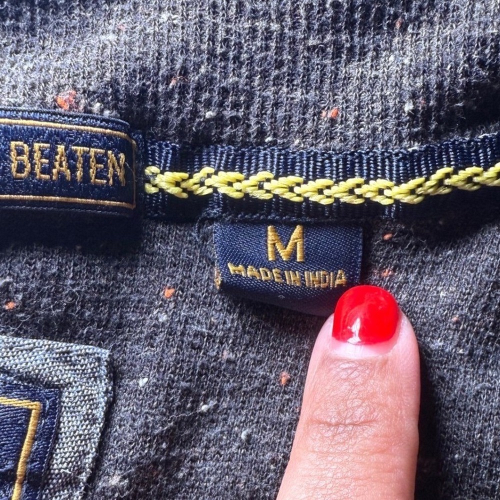 VTG 1946 Quarter Zip Pullover Mens Medium Space Dyed Sweater - Picture 2 of 7